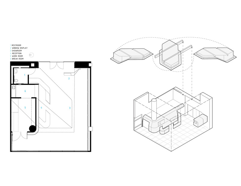 Press kit | 2244-03 - Press release | BE29 - Arshia Architects - Commercial Interior Design - Gallery 19C - Floor Plan - Photo credit:  Arshia Architects 
