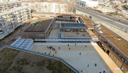 Dossier de presse | 1008-01 - Communiqué de presse | Groupe scolaire Lucie Aubrac - Dietmar Feichtinger Architectes - Architecture institutionnelle - Crédit photo : David Boureau