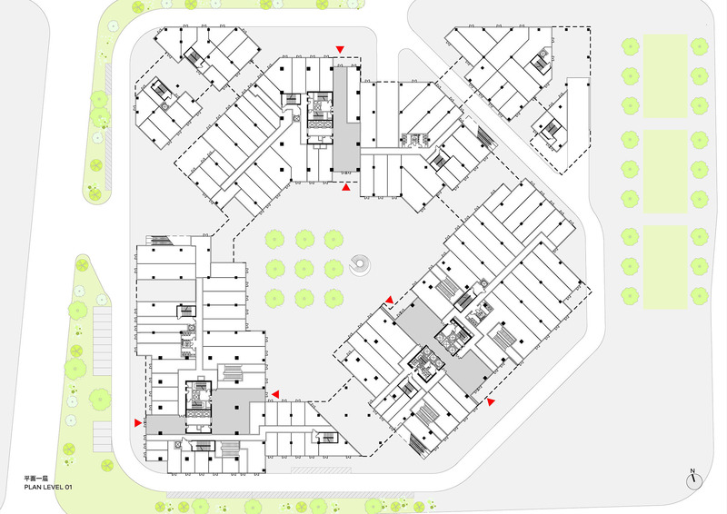Press kit | 3565-03 - Press release | Vantone Center - CLOU architects - Commercial Architecture - Plan Level 01 - Photo credit: CLOU