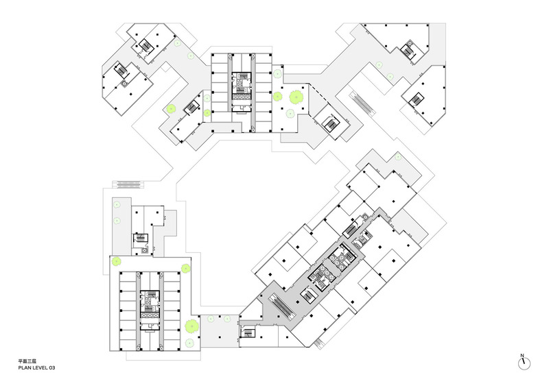 Press kit | 3565-03 - Press release | Vantone Center - CLOU architects - Commercial Architecture - Plan Level 03 - Photo credit: CLOU