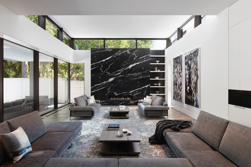 Press kit | 2941-01 - Press release | Russell Hill Road Residence - Taylor Smyth Architects - Residential Architecture - Family Room - Photo credit: Studio Shai Gil