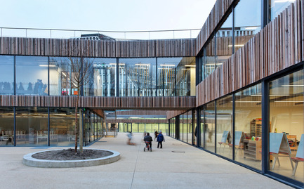 Dossier de presse | 1008-01 - Communiqué de presse | Groupe scolaire Lucie Aubrac - Dietmar Feichtinger Architectes - Architecture institutionnelle - Crédit photo : David Boureau
