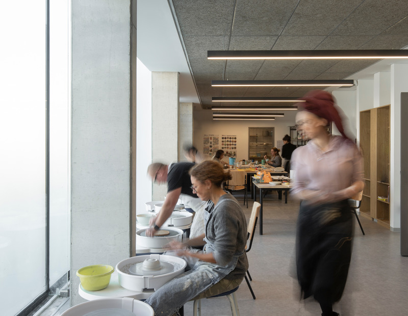Dossier de presse | 5296-01 - Communiqué de presse | TEO Center for Culture, Art and Content - A. Lerman Architects Ltd. - Architecture institutionnelle - Art and Ceramics studio - Crédit photo : Nimrod Levy