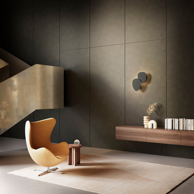 Dossier de presse | 3414-02 - Communiqué de presse | Pure + FreeForm Harnesses the Transformative Power of Light with New Collection of Metal Skins - Pure + FreeForm - Produit - Harlem (wall) and Perlage (millwork) - Crédit photo : Courtesy Pure + FreeForm