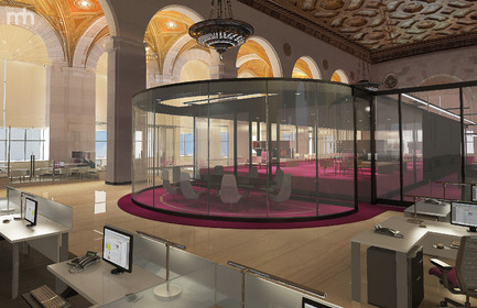 Dossier de presse | 943-02 - Communiqué de presse | Le prestigieux rez-de-chaussée du 360 Saint-Jacques en location pour la première fois de son histoire - Gestion Georges Coulombe - Évènement + Exposition - Crédit photo : Moureaux Hauspy + Associés Designers pour Gestion Georges Coulombe