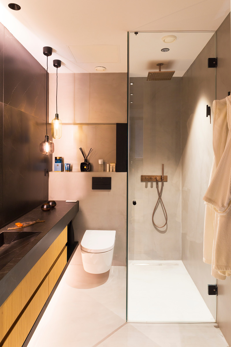 Press kit | 3175-03 - Press release | Mood House - Gokostudio, Architecture and Interior Design - Residential Architecture - Suite bathroom - Photo credit: Valentin Hincû