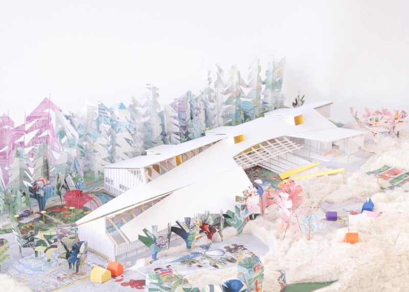 Press kit | 748-39 - Press release | The UQAM Centre de Design presents Devoirs d’architecture: 6 Elementary School Competitions in Quebec - Centre de design de l'UQAM - Institutional Architecture - Model of the winning project designed by Lapointe Magne and Associates + L'ŒUF, pour le concours du Lab-École à Rimouski - Photo credit: Lab-École