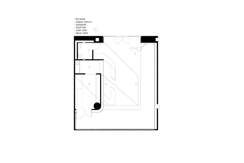 Press kit | 2244-03 - Press release | BE29 - Arshia Architects - Commercial Interior Design - Gallery 19C - Floor Plan - Photo credit: Arshia Architects