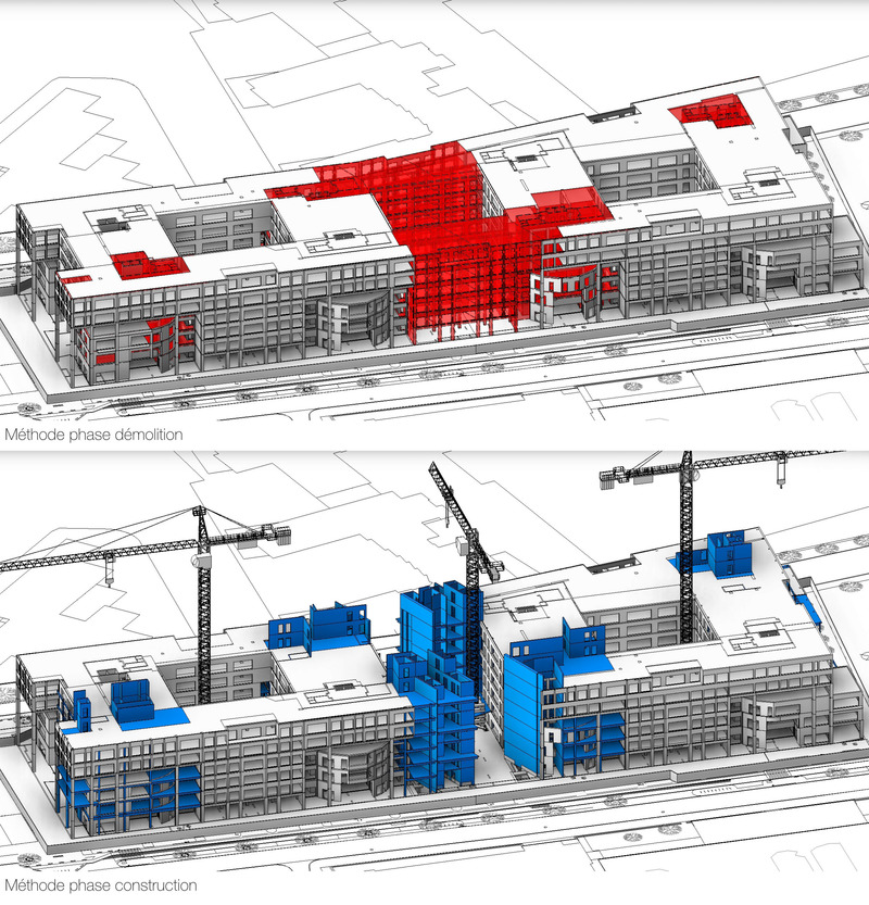 Dossier de presse | 896-13 - Communiqué de presse | SHIFT - Arte Charpentier Architectes - Architecture commerciale - SHIFT - Methode phase démolition-construction - Crédit photo :  ©GCC 