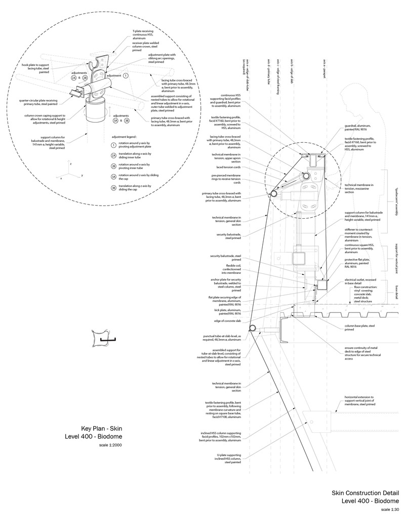 Press kit | 1057-11 - Press release | The Renaissance of the "Living" Museum: Montreal Biodome - KANVA - Institutional Architecture - Skin Construction Detail - Level 400 - Biodome - Photo credit: KANVA