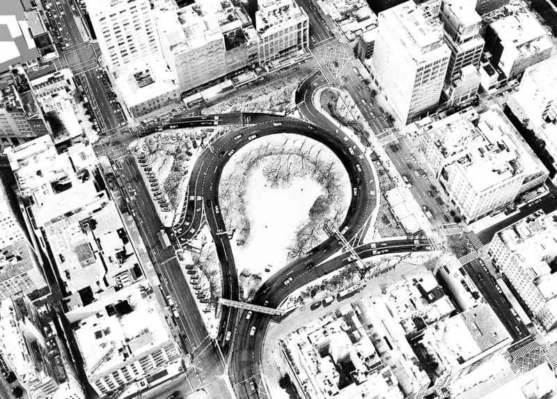 Dossier de presse | 5301-03 - Communiqué de presse | St. John's Park - Ballman Khapalova - Design urbain - Existing Site Condition: Holland Tunnel Rotary/ St. John's Park - Crédit photo : Ballman Khapalova