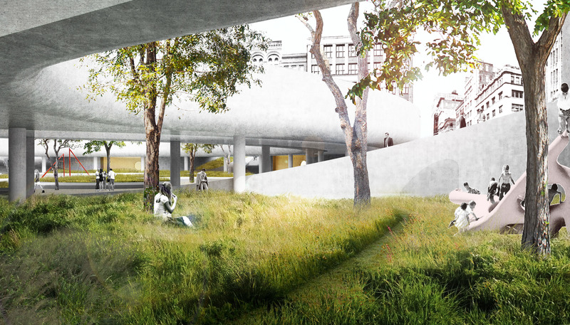 Dossier de presse | 5301-03 - Communiqué de presse | St. John's Park - Ballman Khapalova - Design urbain - View of Perimeter Lower Garden - Crédit photo : Ballman Khapalova