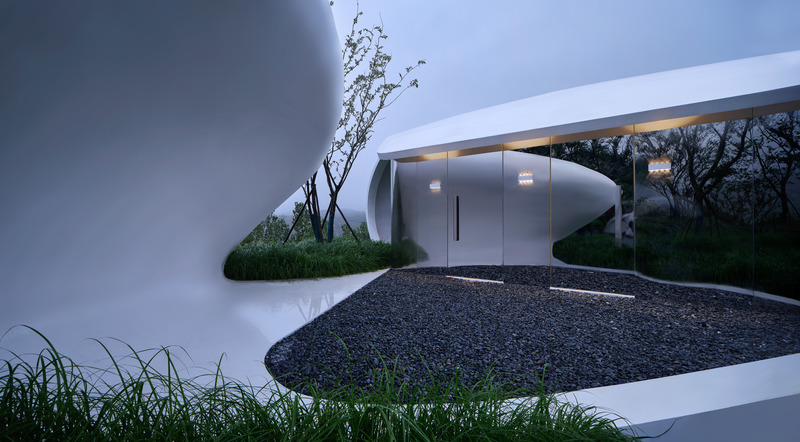 Dossier de presse | 5545-01 - Communiqué de presse | Inaugural Sino-Europe Invitational Architectural Exhibition 2020-2021 (Shanghai) - Sino-Europe Architectural Center (SEAMC) - Évènement + Exposition - Jiunvfeng Study and Bubble Pool on Mount Tai, gad · line+ studio - Crédit photo : zystudio