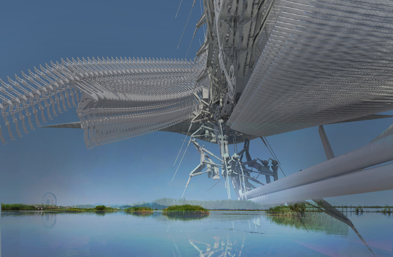 Press kit | 2121-16 - Press release | Piezoelectric Loom Aviary - Margot Krasojević Architecture - Industrial Architecture - Photo credit: <p>Margot Krasojević</p>