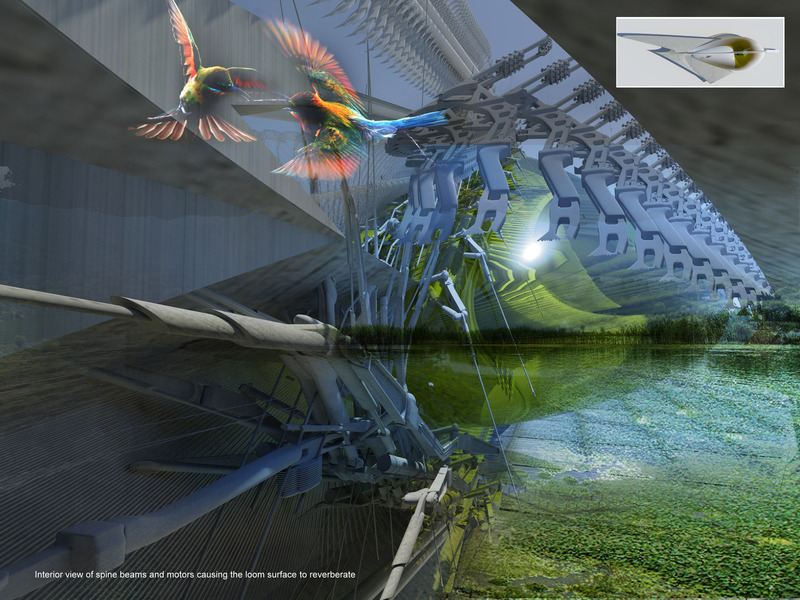 Press kit | 2121-16 - Press release | Piezoelectric Loom Aviary - Margot Krasojević Architecture - Industrial Architecture - Photo credit: <p>Margot Krasojević</p>