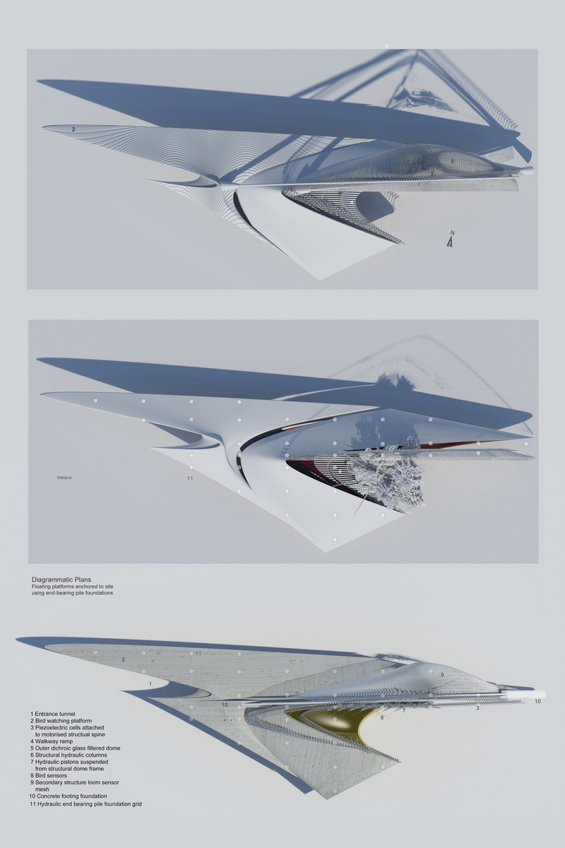 Press kit | 2121-16 - Press release | Piezoelectric Loom Aviary - Margot Krasojević Architecture - Industrial Architecture - Photo credit: <p>Margot Krasojević</p>