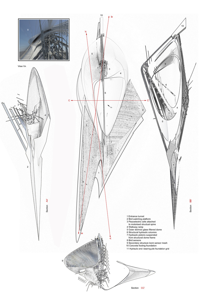 Press kit | 2121-16 - Press release | Piezoelectric Loom Aviary - Margot Krasojević Architecture - Industrial Architecture - Photo credit: <p>Margot Krasojević</p>