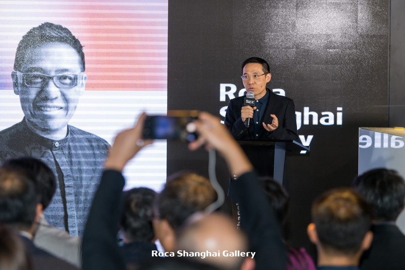 Dossier de presse | 5545-01 - Communiqué de presse | Inaugural Sino-Europe Invitational Architectural Exhibition 2020-2021 (Shanghai) - Sino-Europe Architectural Center (SEAMC) - Évènement + Exposition - Chief curator Mr.Yuyang Liu gave a speech - Crédit photo : Roca Shanghai Gallery