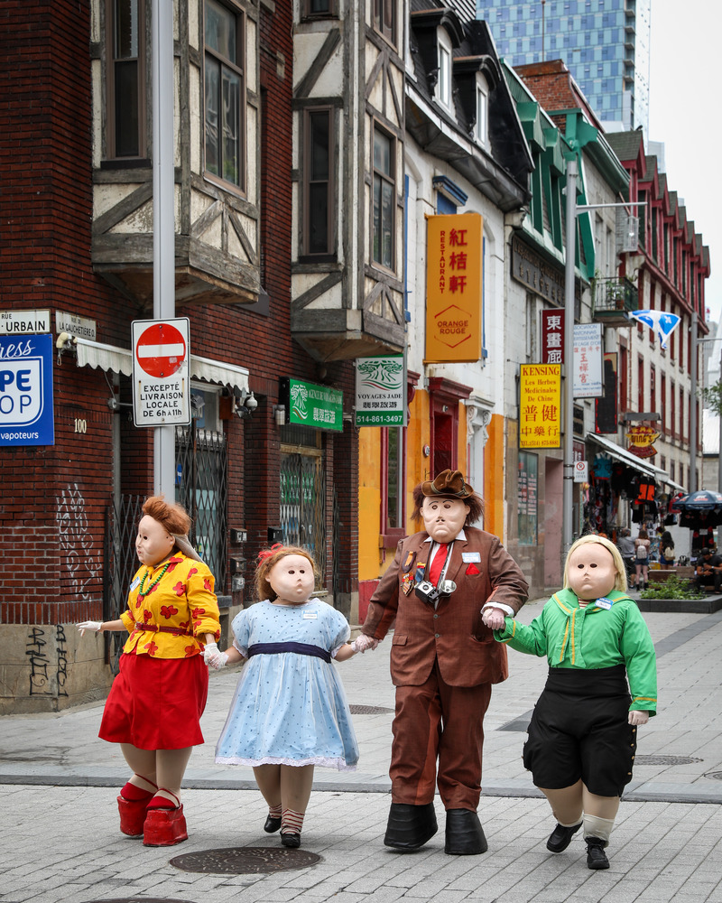 Press kit | 583-22 - Press release | Re-Imagining Urban Spaces and Culture During a Global Pandemic - Quartier des Spectacles Partnership - Event + Exhibition -   <p class="">La famille Botero - Toxique Trottoir</p>   - Photo credit: JF Savaria