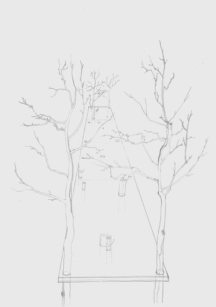 Press kit | 962-01 - Press release | The fantasies of Charles, his table and his guests - Charles Kaisin - Product - La table arbre surréaliste - Dessin