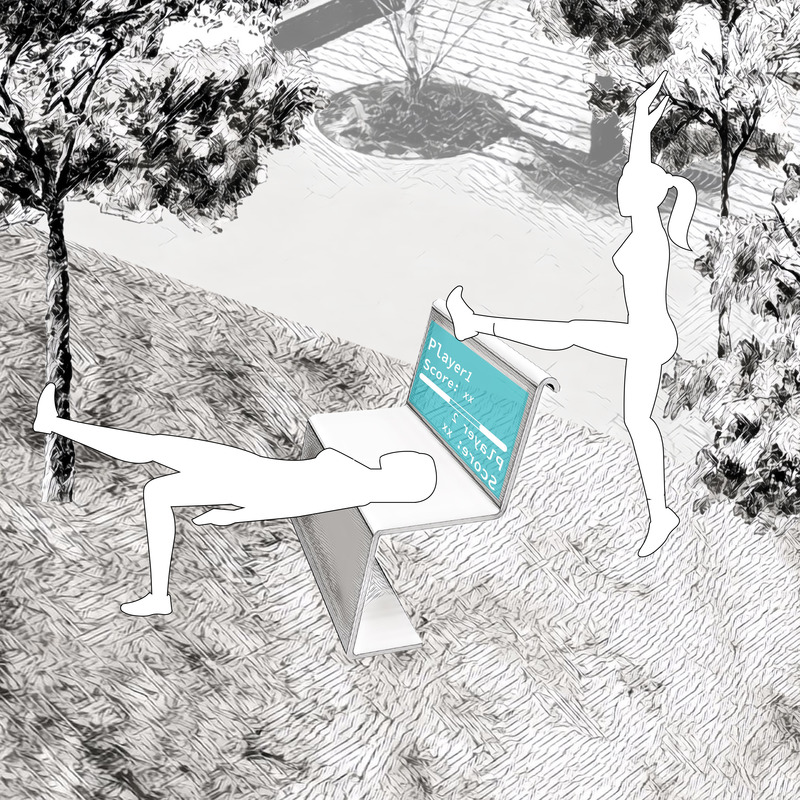Press kit | 5587-01 - Press release | MIT’s Senseable City Lab and the City of Laval Explore Novel Experiences in the “Park of the Future” - Ville de Laval - Urban Design - Activating surface_bench - Photo credit: MIT Senseable City Lab