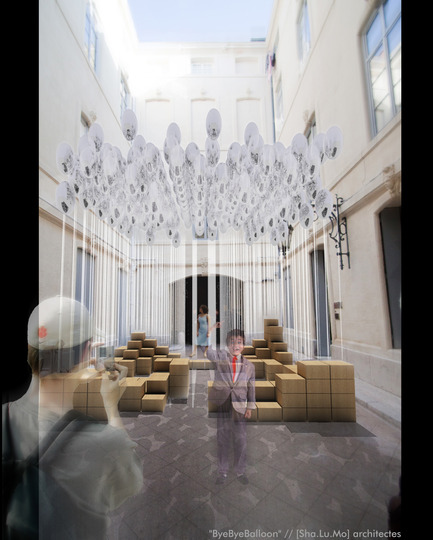 Dossier de presse | 982-01 - Communiqué de presse | Festival des architectures vives 2012 - Association Champ Libre - Festival des Architectures Vives (FAV) - Évènement + Exposition - Equipe 6 : BYEBYEBALLOONShalumo - Samuel Berthomeau, Lucie Mothes, Bordeaux, France