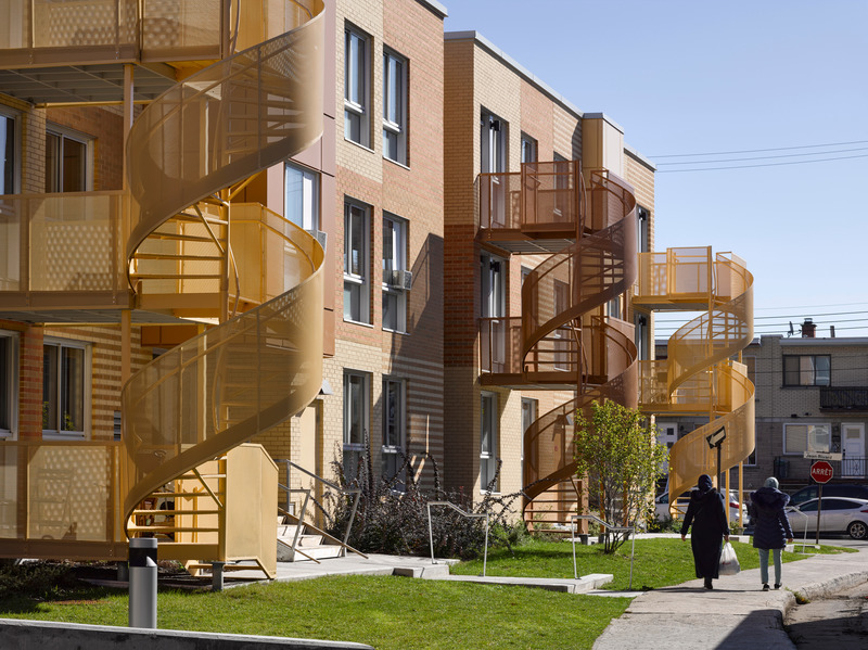 Press kit | 558-05 - Press release | Les Habitations Saint-Michel Nord: a luminous new identity - Saia Barbarese Topouzanov Architectes - Residential Architecture - Photo credit: James Brittain
