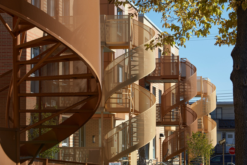 Press kit | 558-05 - Press release | Les Habitations Saint-Michel Nord: a luminous new identity - Saia Barbarese Topouzanov Architectes - Residential Architecture - Photo credit: James Brittain