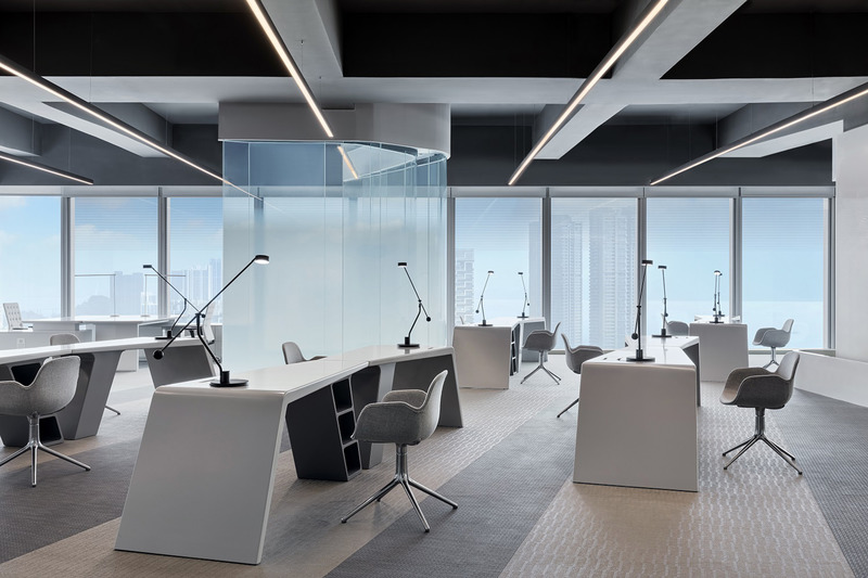 Dossier de presse | 4788-01 - Communiqué de presse | Shenzhen Prince Plaza Exhibition Center - Yuqiang & Partners - Design d’intérieur commercial -  Office Area - Crédit photo : Shawn