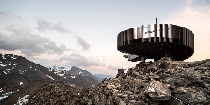 Press kit | 5592-01 - Press release | Design Educates Awards  Winners 2021 - Laka Foundation - Competition -  Honorable mention in architectural design_Ötzi Peak 3251m, Author: noa* network of architecture - Photo credit:  Alex Filz  