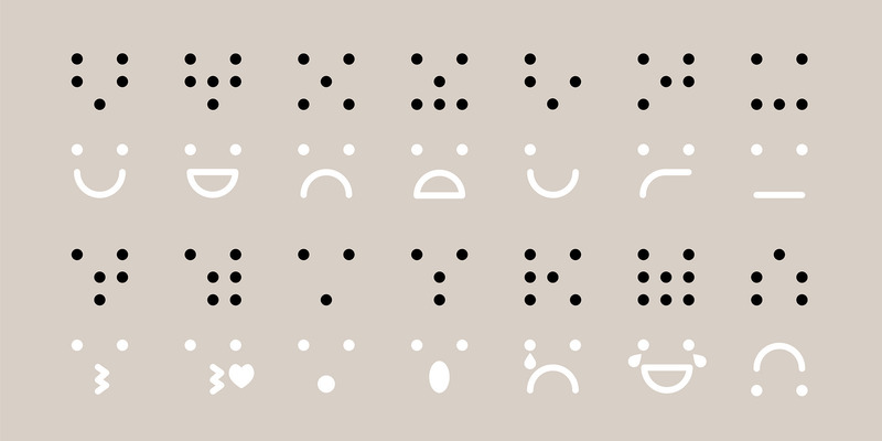 Press kit | 5592-01 - Press release | Design Educates Awards  Winners 2021 - Laka Foundation - Competition -  Gold prize in universal design_ BRAILLE MEETS EMOTICONS, Author: Walda Verbaenen - Photo credit:  Walda Verbaenen  