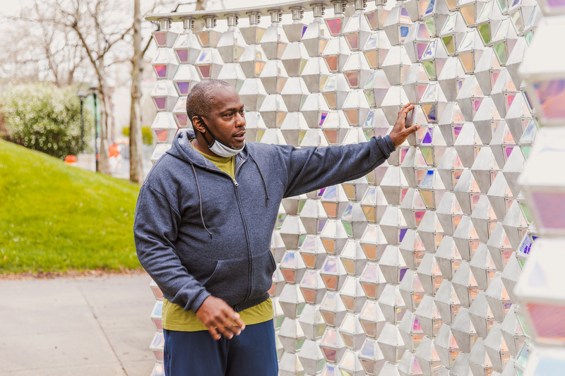 Press kit | 5595-02 - Press release | Ripple - The Urban Conga - Urban Design - Local Rochester resident playing with Ripple.  - Photo credit: Savannah Lauren