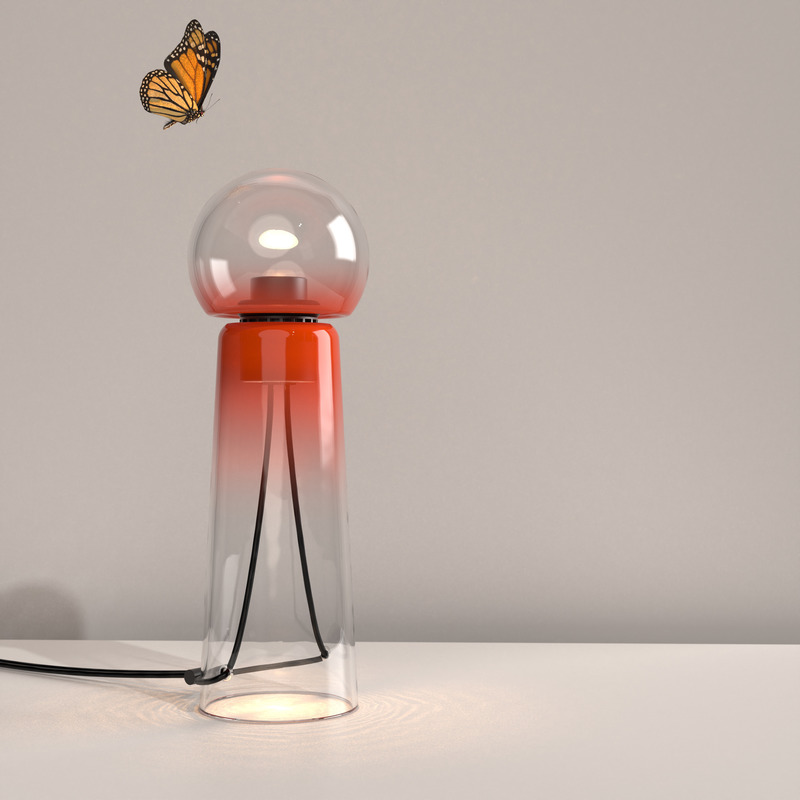 Dossier de presse | 2375-05 - Communiqué de presse | Gigi, la lampe qui incarne la fraîcheur estivale - d'Armes - Design d’éclairage - Gigi Red - Crédit photo : Studio d'Armes