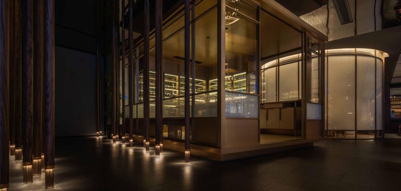 Dossier de presse | 5588-02 - Communiqué de presse | XU JI Seafood Restaurant (Land Kylin) - Daxiang Design Studio - Design d’intérieur commercial - The golden wine house - Crédit photo : ©️Chuan He