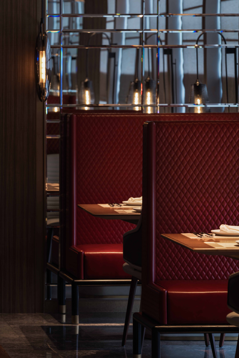 Dossier de presse | 5588-02 - Communiqué de presse | XU JI Seafood Restaurant (Land Kylin) - Daxiang Design Studio - Design d’intérieur commercial - Detail of dining booth - Crédit photo : ©️Chuan He