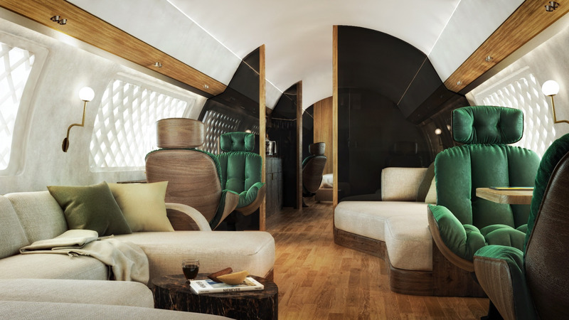 Dossier de presse | 2949-09 - Communiqué de presse | 'POWER' 2021 Design Award Winners Announcement - San Francisco Design Week - Évènement + Exposition - Above: Travel &amp; Hospitality Award, 'Le Colibri' aircraft cabin, by Olivier Turon Design. <br> - Crédit photo : Photo Credit: Courtesy of Olivier Turon Design.