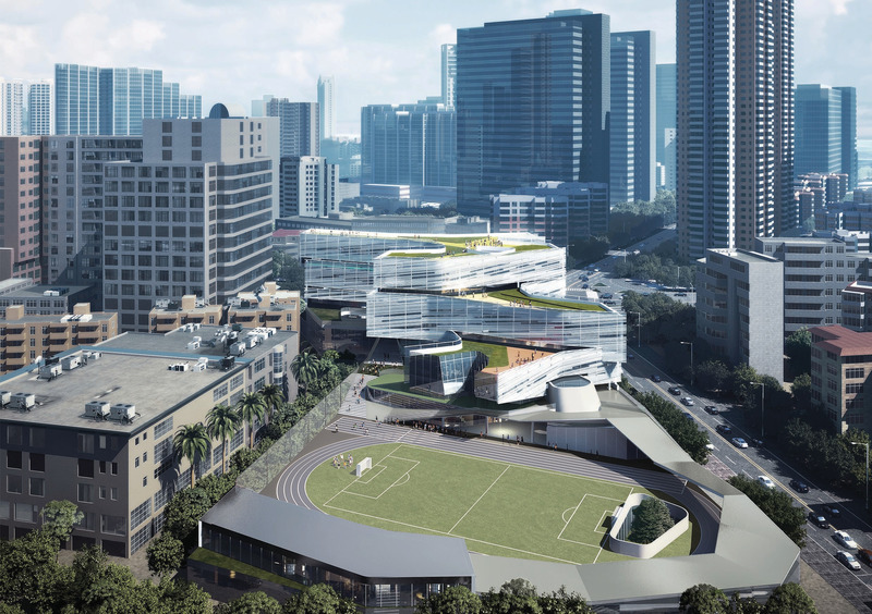 Press kit | 661-66 - Press release | WAFX 2021 Prize Winners and WAF Future Projects finalists 2021 announced - World Architecture Festival (WAF) - Competition - <p>FUTURE PROJECTS &gt; EDUCATION</p><p>CUIZHU FOREIGN LANGUAGE SCHOOL, Shenzhen, China by Studio Link-Arc</p> - Photo credit: World Architecture Festival
