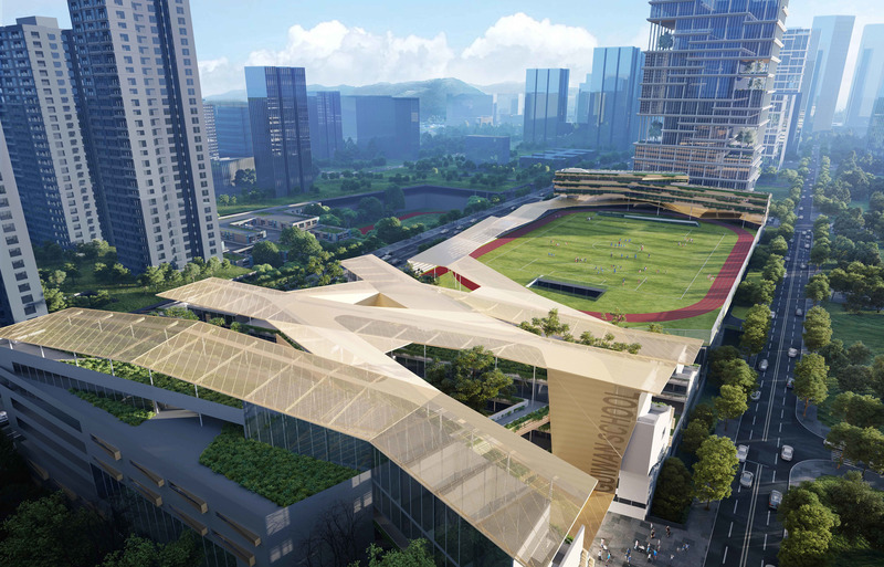 Press kit | 661-66 - Press release | WAFX 2021 Prize Winners and WAF Future Projects finalists 2021 announced - World Architecture Festival (WAF) - Competition - <p>FUTURE PROJECTS &gt; EDUCATION</p><p>GROWING UP LIKE A TREE -- SHENZHEN QIANHAI GUIWAN SCHOOL, Shenzhen, China by Studio Link-Arc</p> - Photo credit: World Architecture Festival
