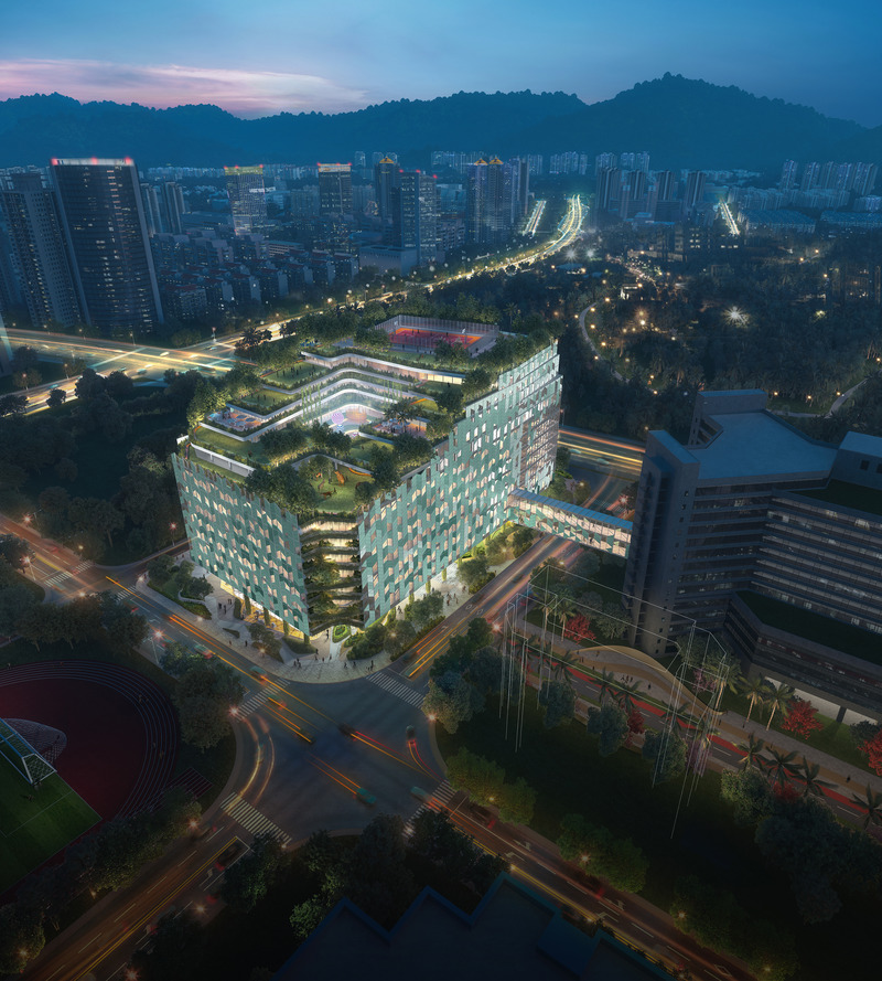 Press kit | 661-66 - Press release | WAFX 2021 Prize Winners and WAF Future Projects finalists 2021 announced - World Architecture Festival (WAF) - Competition - <p>FUTURE PRECTS &gt; HEALTH </p><p>Shenzhen Children's Hospital + Science &amp; Education Building, Shenzhen, China by B+H Architects</p> - Photo credit: World Architecture Festival