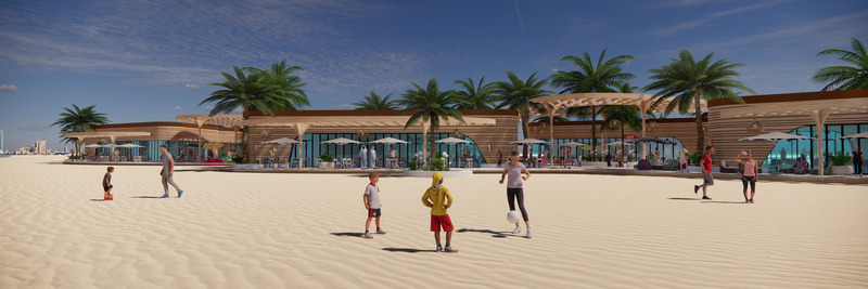Dossier de presse | 2193-06 - Communiqué de presse | 3Deluxe Designs Attractive Urban Beach With Marina in U.A.E. - 3deluxe - Architecture de paysage - Sharjah Beach Al Heera<br> - Crédit photo : 3deluxe