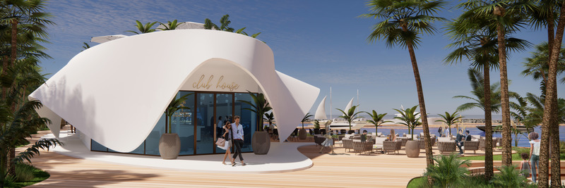 Dossier de presse | 2193-06 - Communiqué de presse | 3Deluxe Designs Attractive Urban Beach With Marina in U.A.E. - 3deluxe - Architecture de paysage - Sharjah Beach Marina Club House<br style=""> - Crédit photo : 3deluxe