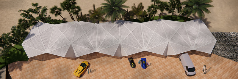 Dossier de presse | 2193-06 - Communiqué de presse | 3Deluxe Designs Attractive Urban Beach With Marina in U.A.E. - 3deluxe - Architecture de paysage - Beach Marina Storage Boxes Rooftop<br style=""> - Crédit photo : 3deluxe