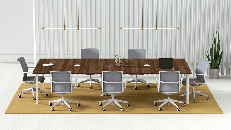 Press kit | 4657-03 - Press release | De Gaspé launches a new collection of furniture for businesses - De Gaspé - Industrial Design - Conference table Allais - Photo credit: De Gaspé