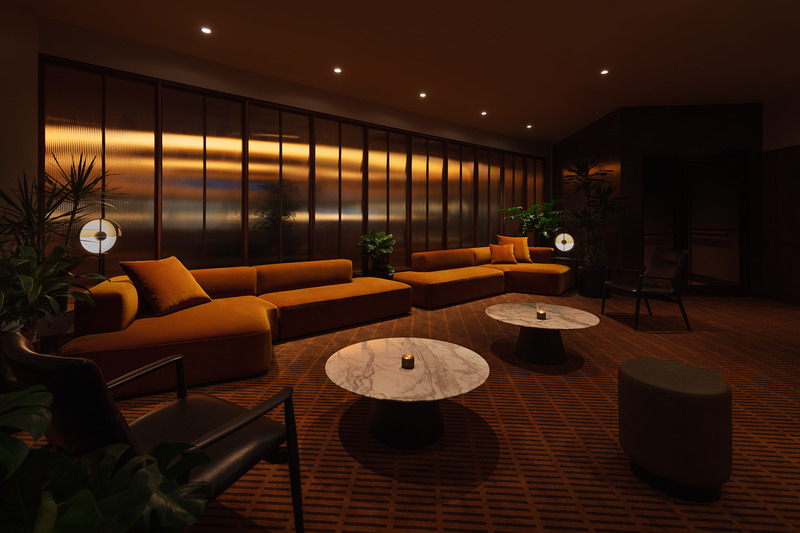 Press kit | 1301-05 - Press release | Planting a Tree of Convivial Connectivity at Hilton Doubletree - Atelier Zébulon Perron - Commercial Interior Design -  VIP Lounge  - Photo credit: Jean-Sébastien Senécal