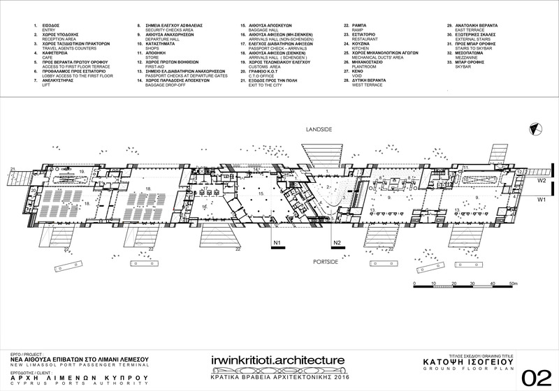Dossier de presse | 5662-01 - Communiqué de presse | Cyprus Cruise Terminal - irwinkritioti architecture - Architecture commerciale - Ground Plan - Crédit photo : Richard Irwin