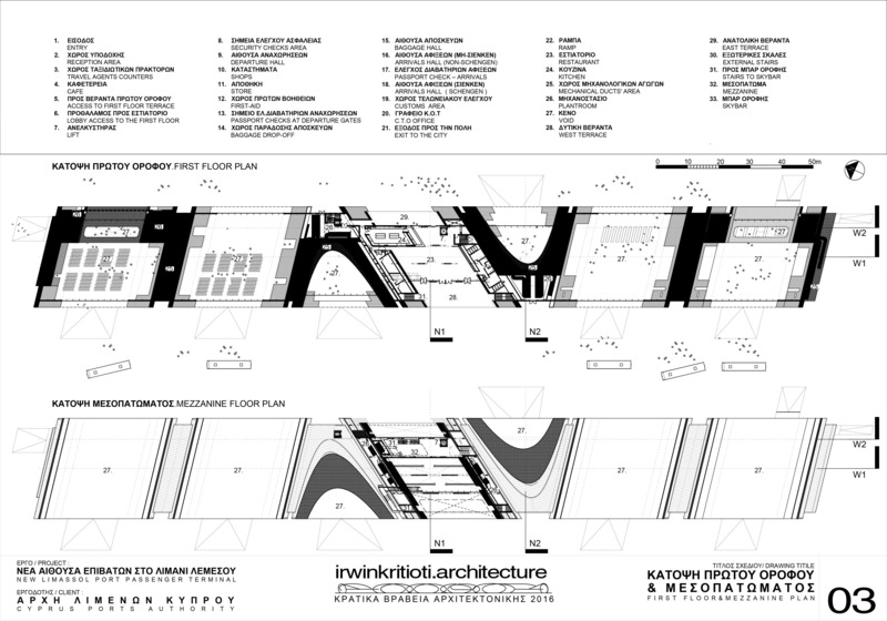 Dossier de presse | 5662-01 - Communiqué de presse | Cyprus Cruise Terminal - irwinkritioti architecture - Architecture commerciale - Mezzanine Plan - Crédit photo : Richard Irwin