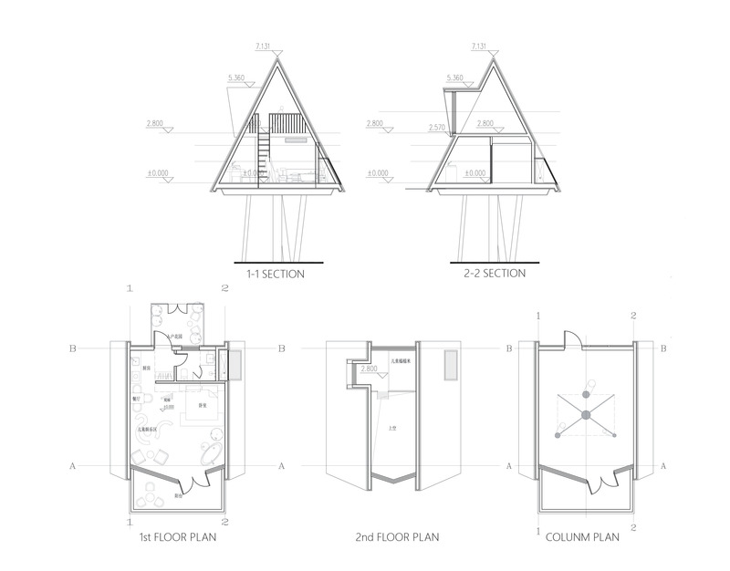 Dossier de presse | 4150-06 - Communiqué de presse | Guilin Lebei Homestay Hotel - aoe - Architecture commerciale - B unit floor plan - Crédit photo : aoe