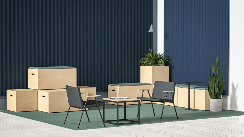 Press kit | 4657-03 - Press release | De Gaspé launches a new collection of furniture for businesses - De Gaspé - Industrial Design - Murphy cube - Photo credit: De Gaspé