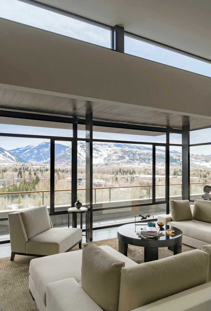 Dossier de presse | 5634-01 - Communiqué de presse | CCY Announces Publication of First Monograph, Connection, by Monacelli - CCY Architects - Architecture résidentielle - CCY Architects' Red Mountain, living room - Crédit photo : Draper White