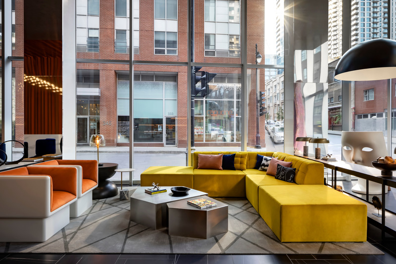 Press kit | 865-47 - Press release | Humaniti: Montreal’s first vertical city - Lemay - Residential Architecture - Lobby - Photo credit: Brandon Barré